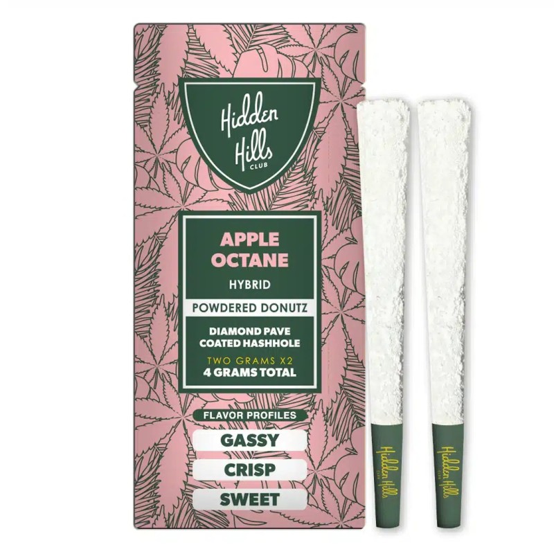 HIDDEN HILLS HASH HOLES PREROLLS 4G 1CT- APPLE OCTANE (H)