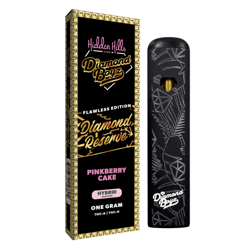 HIDDEN HILLS X DIAMOND BOYZ 1G DISPOSABLE THC-A - PINK BERRY CAKE (H)