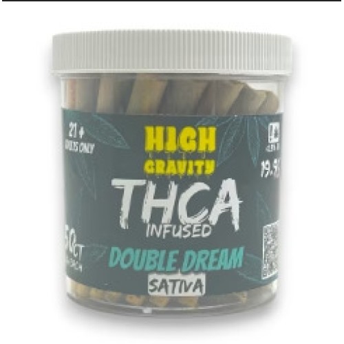 HIGH GRAVITY .5G THCA PRE ROLLS- DOUBLE DREAM (S)