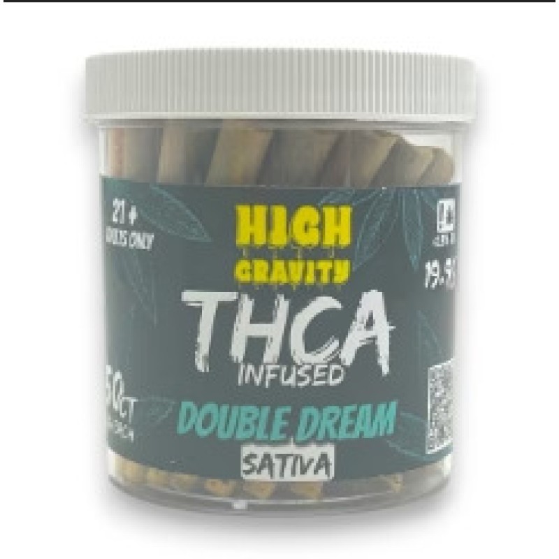 HIGH GRAVITY .5G THCA PRE ROLLS- DOUBLE DREAM (S)