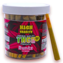 HIGH GRAVITY .5G THCA PRE ROLLS- RUNTZ (H)