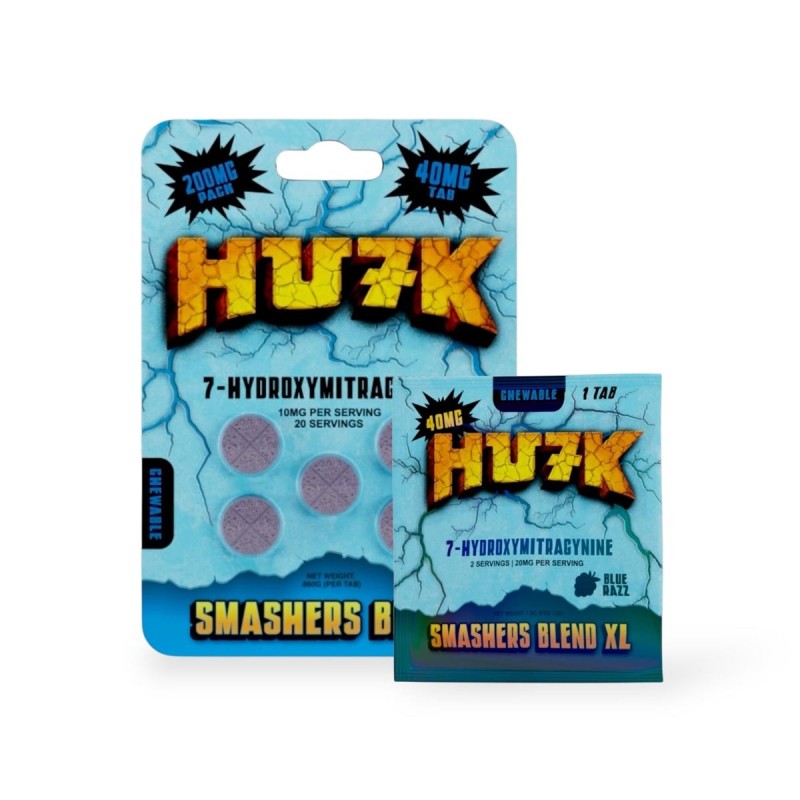 HU7K XL 7-OH 40MG KRATOM TABLETS 5PK- BLUE RAZZ