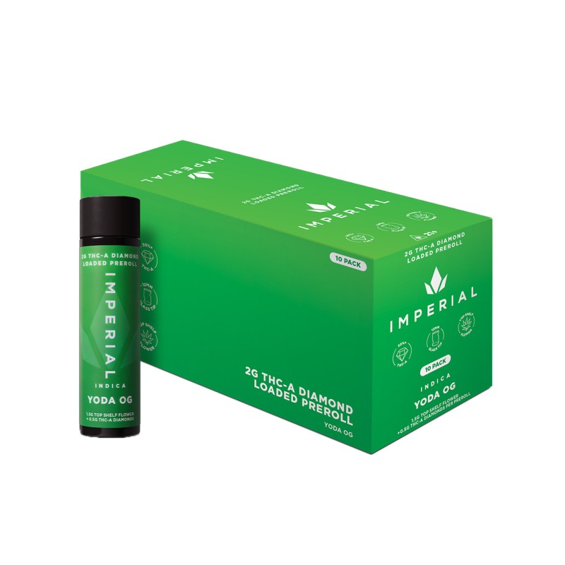IMPERIAL 2G THC-A LOADED PREROLLS 10PK - YODA OG (I)