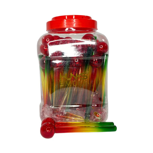 JAR OF RASTA OIL BURNER 6" 60PC
