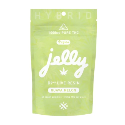 JELLY NYB D9 LIVE RESIN 1000MG JELLY GUMMIES 25MG PC- GUAVA MELON
