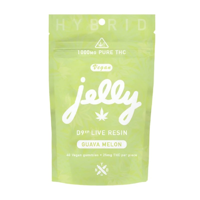 JELLY NYB D9 LIVE RESIN 1000MG JELLY GUMMIES 25MG PC- GUAVA MELON