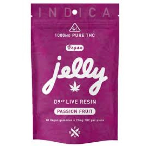 JELLY NYB D9 LIVE RESIN 1000MG JELLY GUMMIES 25MG PC- PASSION FRUIT (I)