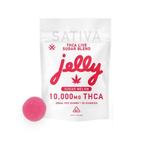 JELLY NYB THCA LIVE RESIN 10,000MG SUGAR BLEND 50CT GUMMIES - SUGAR MELON (S)