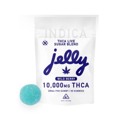 JELLY NYB THCA LIVE RESIN 10,000MG SUGAR BLEND 50CT GUMMIES - WILD BERRY (I)