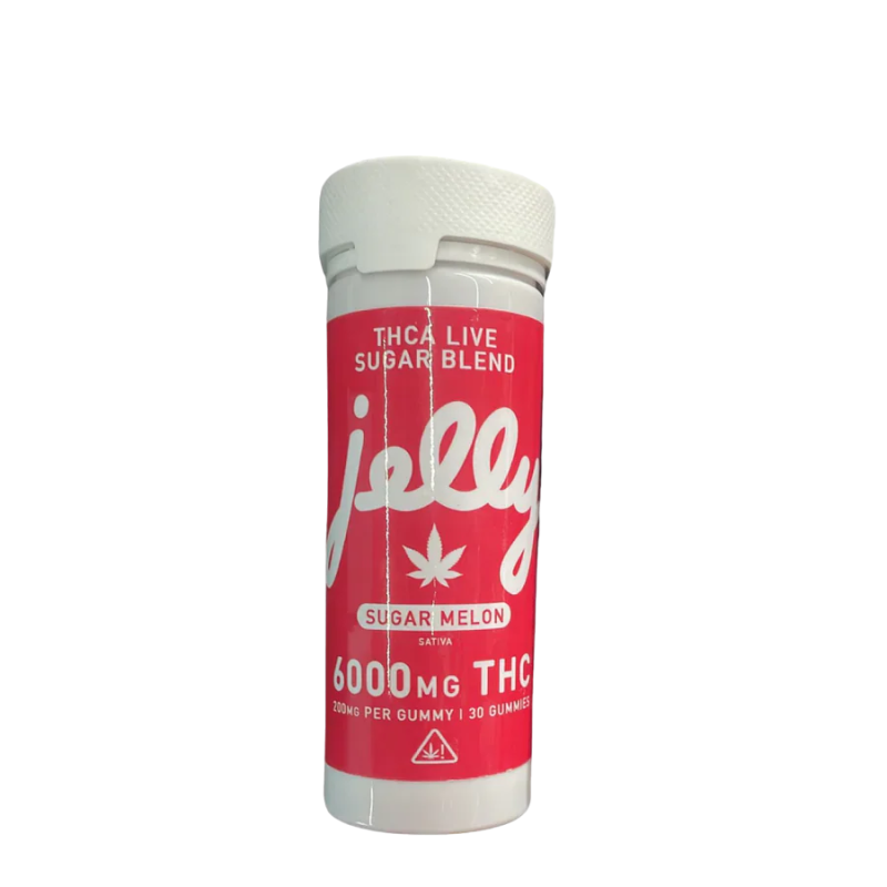 JELLY NYB THCA LIVE SUGAR BLEND GUMMIES 6000MG 30CT GUMMIES- SUGAR MELON