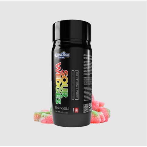 KANNABOSS - 10000MG SOUR CUBE GUMMIES JAR 20CT - SOUR WEDGE