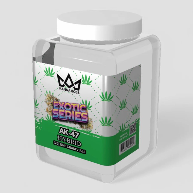 KANNABOSS 1G THC-A FLOWER 20CT JAR - AK-47 (H)