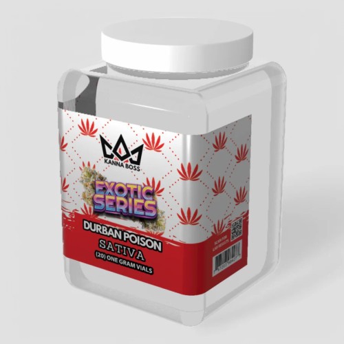 KANNABOSS 1G THC-A FLOWER 20CT JAR - DURBAN POISON (S)
