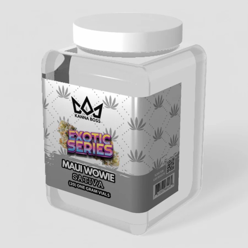KANNABOSS 1G THC-A FLOWER 20CT JAR - MAUI WOWIE (S)