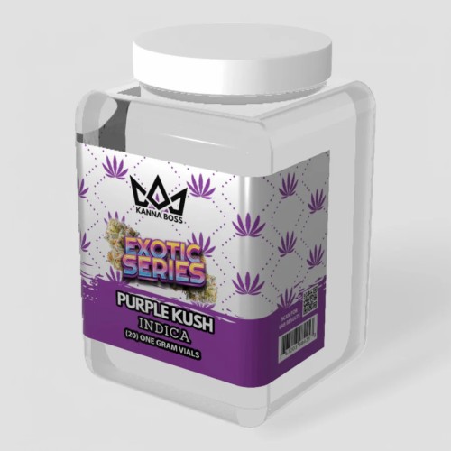 KANNABOSS 1G THC-A FLOWER 20CT JAR - PURPLE KUSH (I)
