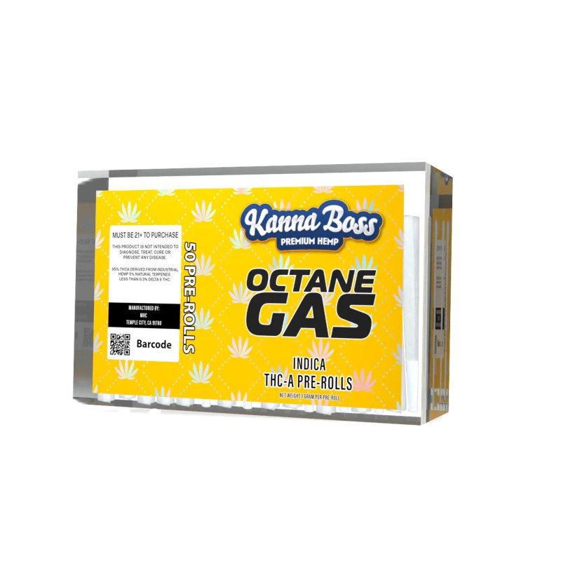 KANNABOSS 50CT THC-A PREROLLS - OCTANE GAS (I)