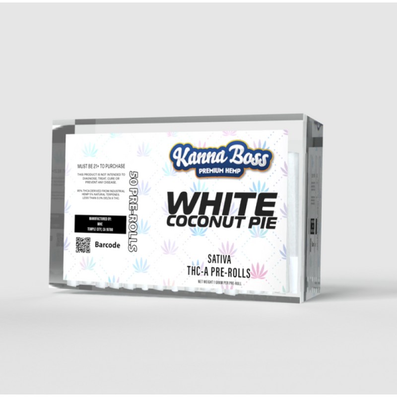 KANNABOSS 50CT THC-A PREROLLS - WHITE COCONUT PIE (S)