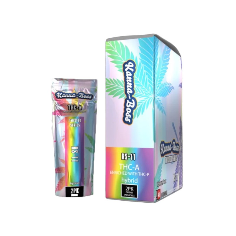 KANNABOSS TWISTED CAVIAR 12PK THC-A PREROLLS - RS11 (H)