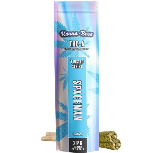 KANNABOSS TWISTED CAVIAR 12PK THC-A PREROLLS - SPACEMAN (I)