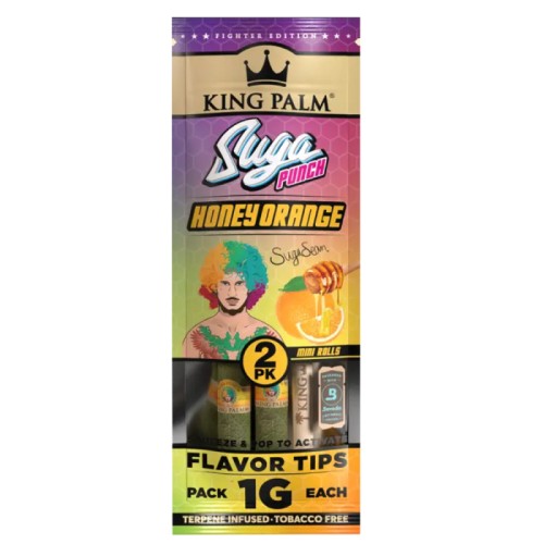 KING PALM LEAF TUBES MINI ROLLS 1G 20PK/2PC- HONEY ORANGE