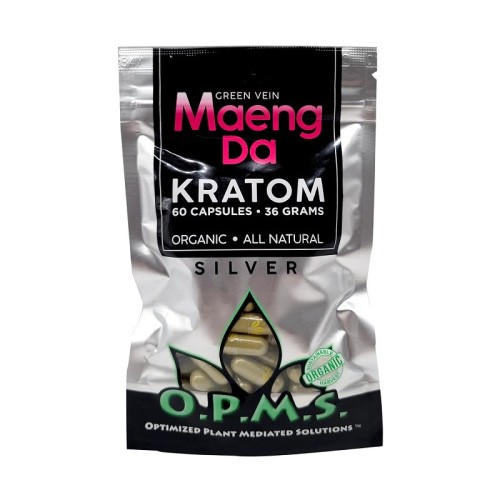 Kratom OPMS SILVER GREEN VEIN MAENG DA 36g, 60caps