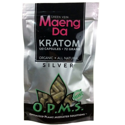 Kratom OPMS SILVER GREEN VEIN MAENG DA 72g, 120caps