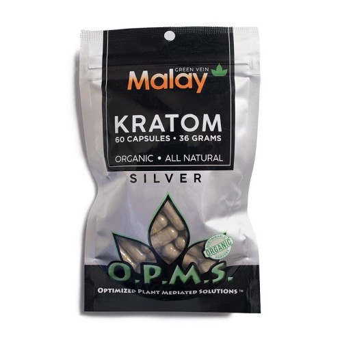 Kratom OPMS SILVER GREEN VEIN MALAY 36g, 60caps