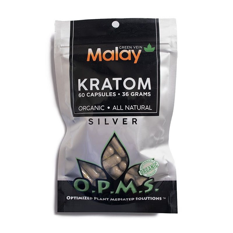 Kratom OPMS SILVER GREEN VEIN MALAY 36g, 60caps