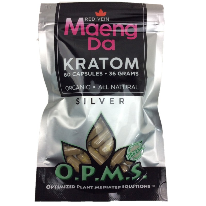 Kratom OPMS SILVER RED VEIN 36g, 60caps