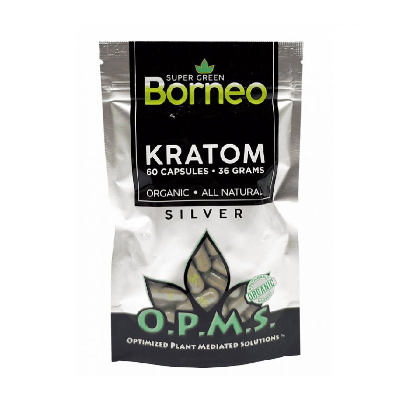 Kratom OPMS SILVER SUPER GREEN BORNEO 36g, 60caps