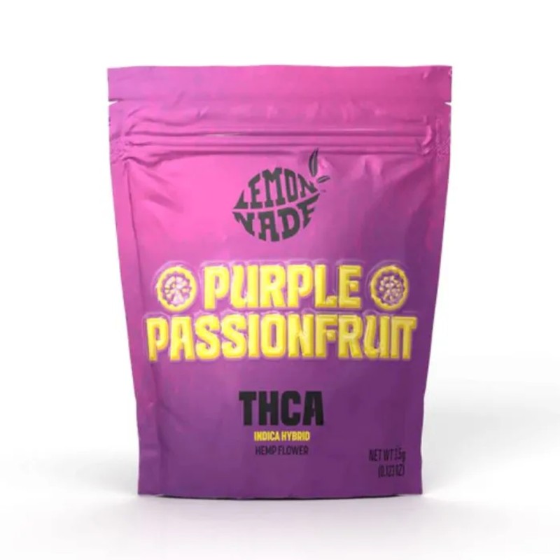 LEMONNADE THCA FLOWER BAG 3.5G- PURPLE PASSIONFRUIT (I/H)