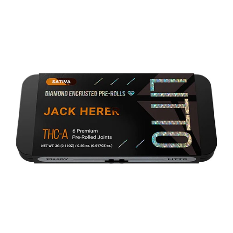 LITTO THC-A PREROLLS 6 PER PACK 5 BOX DISPLAY - JACK HERER (S)