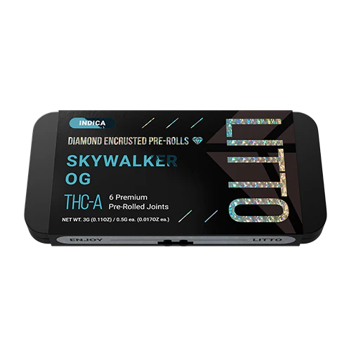 LITTO THC-A PREROLLS 6 PER PACK 5 BOX DISPLAY - SKYWALKER OG (I)