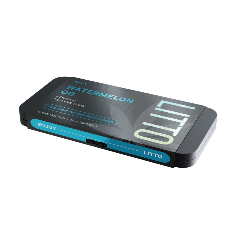 LITTO THC-A PREROLLS 6 PER PACK 5 BOX DISPLAY - WATERMELON OG (I)