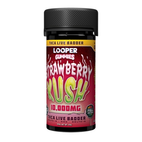 LOOPER THCA BADDER 2PC/PK GUMMIES 25PK DISPENSER- STRAWBERRY KUSH