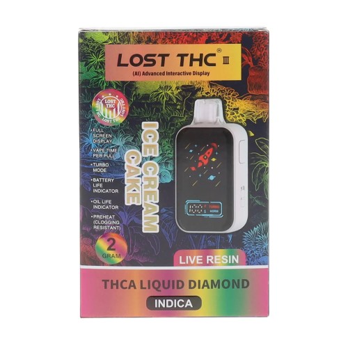 LOST THC 2G THC-A LIQUID DIAMOND DISPOSABLE - ICE CREAM CAKE (I)