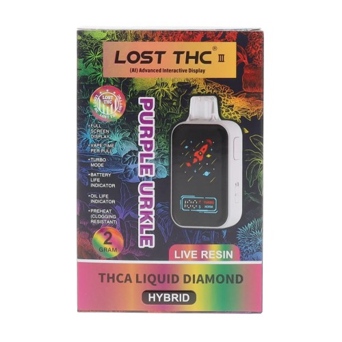 LOST THC 2G THC-A LIQUID DIAMOND DISPOSABLE - PURPLE URKLE (H)