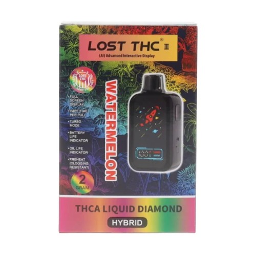 LOST THC 2G THC-A LIQUID DIAMOND DISPOSABLE - WATERMELON (H)