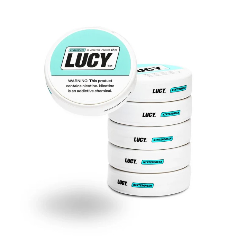 LUCY 15PC NICOTINE POUCHES 12MG- WINTERGREEN