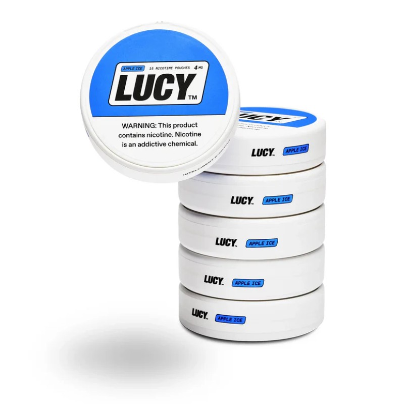 LUCY 15PC NICOTINE POUCHES 4MG- APPLE ICE