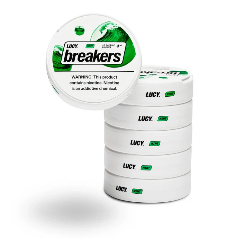 LUCY BREAKERS 15PC NICOTINE POUCHES 4MG- MINT