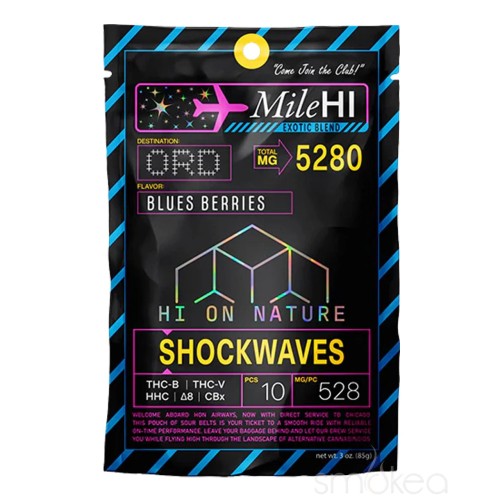 MILE HI SHOCKWAVES BLUES BERRIES D8/HHC/CBx/THCB/THCV 5280MG