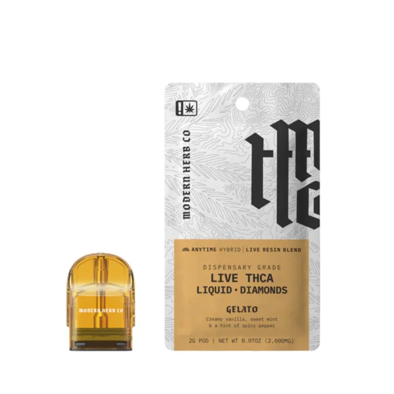 MODERN HERB CO LIVE THCA + LIQUID DIAMONDS 2G STARTER KIT- GELATO (H)