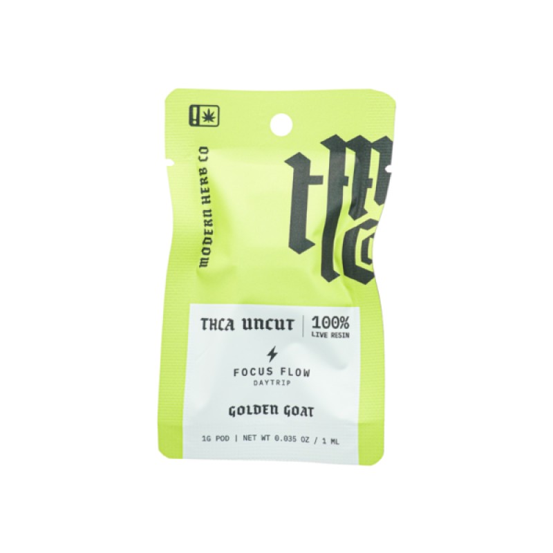 MODERN HERB CO LIVE UNCUT THCA POD REFILL 6PC/PK- FOCUS FLOW GOLDEN GOAT