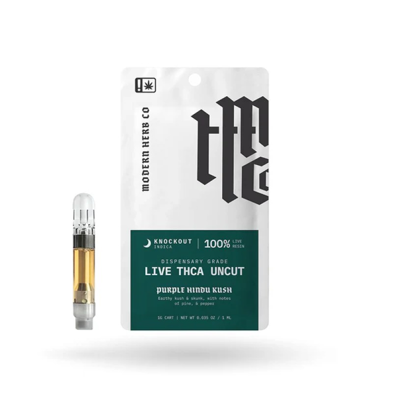MODERN HERB LIVE THCA UNCUT 1G CART- PURPLE HINDU KUSH (I)