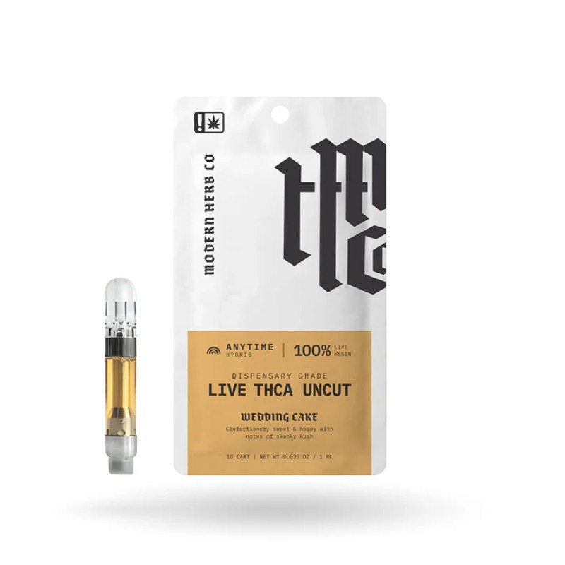 MODERN HERB LIVE THCA UNCUT 1G CART- WEDDING CAKE (H)