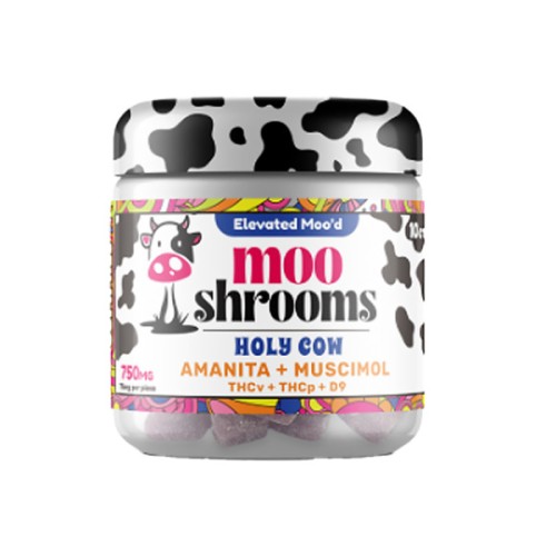 MOO SHROOMS AMANITA & D9 MUSCARIA GUMMIES- HOLY COW