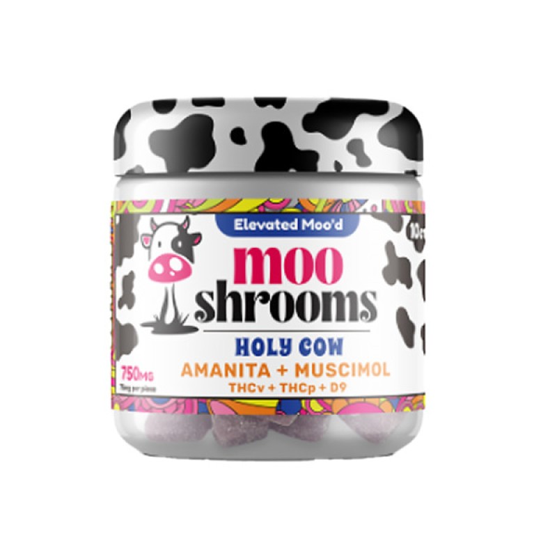 MOO SHROOMS AMANITA & D9 MUSCARIA GUMMIES- HOLY COW