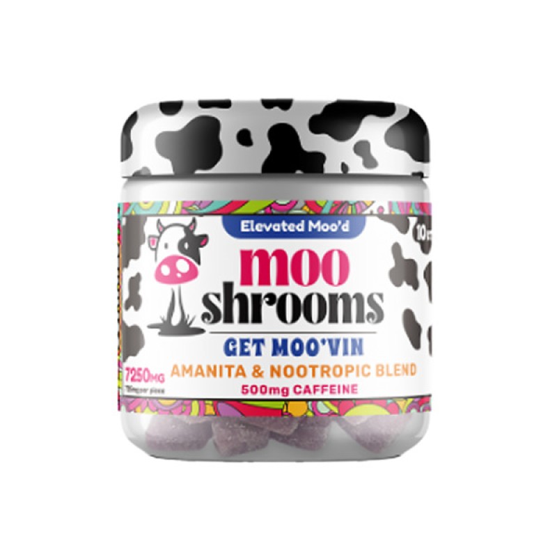 MOO SHROOMS AMANITA & NOOTROPIC BLEND MUSCARIA GUMMIES- GET MOO 'VIN