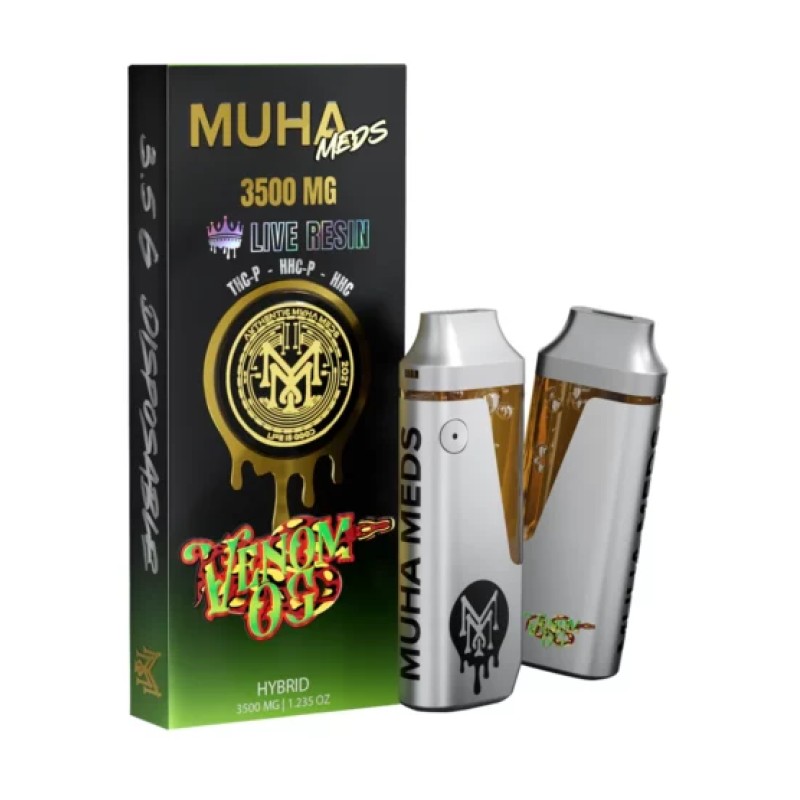 MUHA MEDS 3.5G LIVE RESIN THC-A DISPOSABLE - VENOM OG (H)